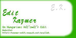 edit kazmer business card